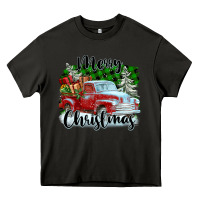 Asphalt Merry Christmas Truck With Gifts Heavy Core Tee - FaDigitalArtStudio