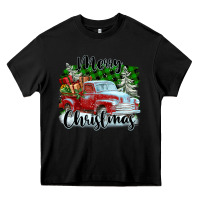 Black Merry Christmas Truck With Gifts Heavy Core Tee - FaDigitalArtStudio