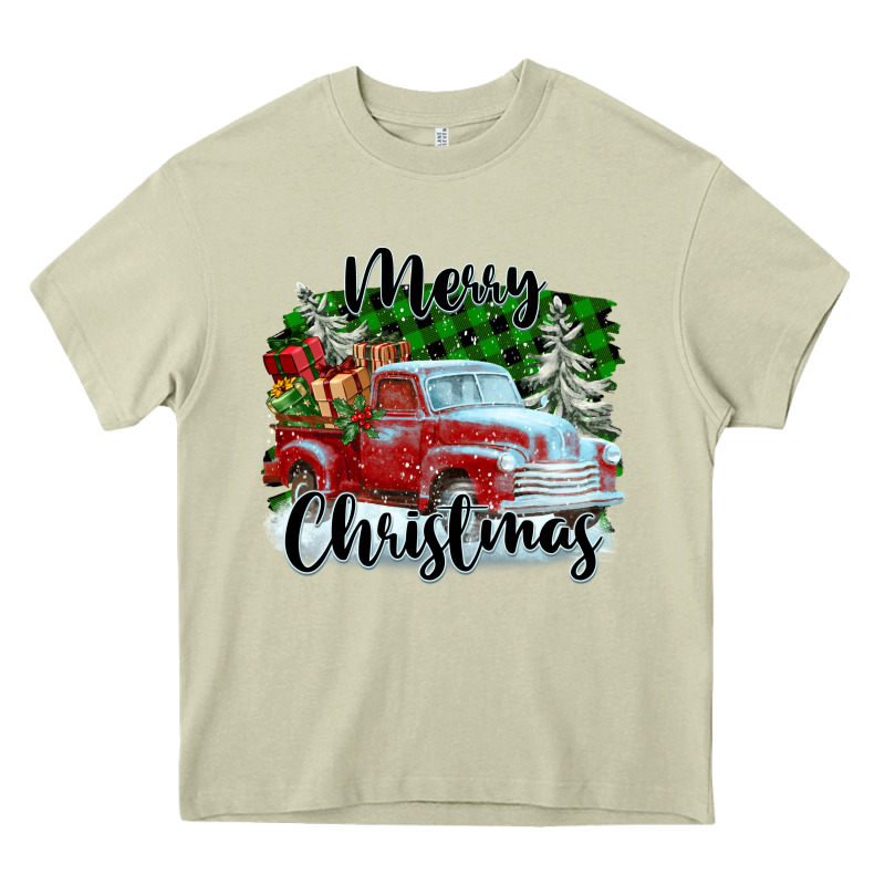 Merry Christmas Truck With Gifts Heavy Core Tee by FaDigitalArtStudio | Teevron