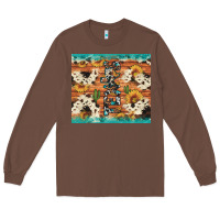 Chestnut texas sunflower cactus cowhide Long Sleeve Tee - Artiststas