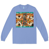 Colony Blue texas sunflower cactus cowhide Long Sleeve Tee - Artiststas