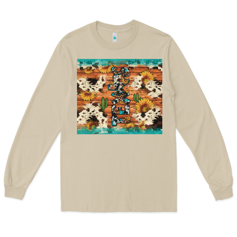 Texas Sunflower Cactus Cowhide Long Sleeve Tee by Artiststas | Teevron