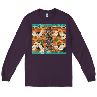 Plum texas sunflower cactus cowhide Long Sleeve Tee - Artiststas