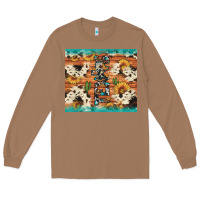 Toasted Coconut texas sunflower cactus cowhide Long Sleeve Tee - Artiststas