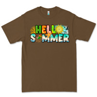 Cacao Hello Summer Premium Tee - CowhideDigitalArt