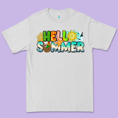 Hello Summer Premium Tee Designed By Cowhidedigitalart
