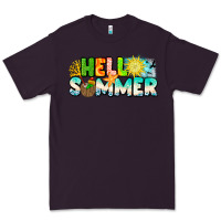 Plum Hello Summer Premium Tee - CowhideDigitalArt