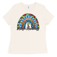 Bone autism awareness rainbow Ladies Tee - RacoonDesign