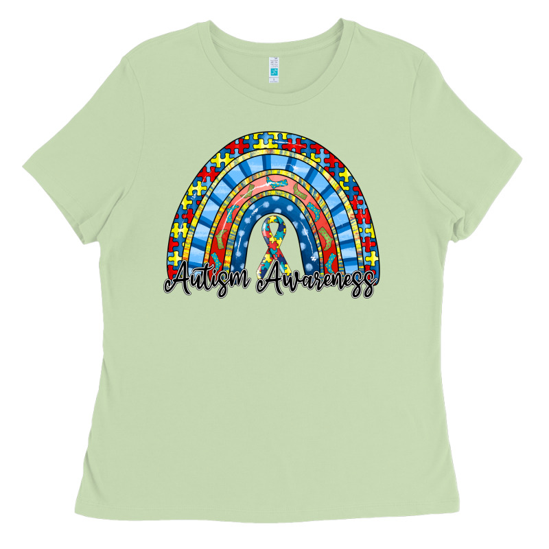 Autism Awareness Rainbow Ladies Tee by RacoonDesign | Teevron