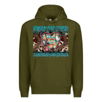 Army Green western nurse stethoscope turquoise leopardes Premium Hoodie - BarkalooDesign