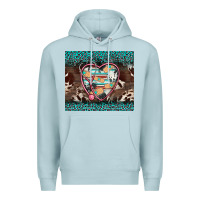Blue Mist western nurse stethoscope turquoise leopardes Premium Hoodie - BarkalooDesign