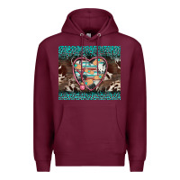 Burgundy western nurse stethoscope turquoise leopardes Premium Hoodie - BarkalooDesign