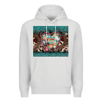 Dove Grey western nurse stethoscope turquoise leopardes Premium Hoodie - BarkalooDesign