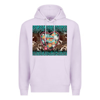 Lilac western nurse stethoscope turquoise leopardes Premium Hoodie - BarkalooDesign