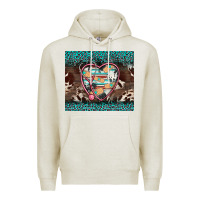 Oatmeal Heather western nurse stethoscope turquoise leopardes Premium Hoodie - BarkalooDesign
