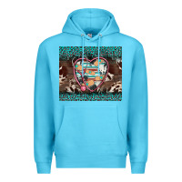 Ocean Blue western nurse stethoscope turquoise leopardes Premium Hoodie - BarkalooDesign