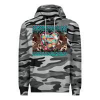 Slate Camo western nurse stethoscope turquoise leopardes Premium Hoodie - BarkalooDesign