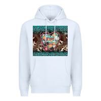 White western nurse stethoscope turquoise leopardes Premium Hoodie - BarkalooDesign