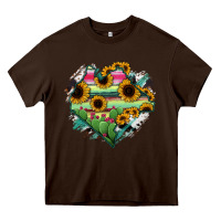 Chocolate Brown Chiapas State Of Mexico Map Heavy Core Tee - RanaPortraitStore