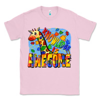 Bubblegum Pink Knowledge is awesome Autism giraffe Classic Tee - FaDigitalArtStudio