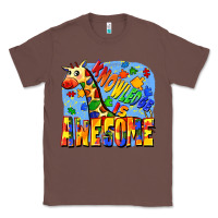 Chestnut Knowledge is awesome Autism giraffe Classic Tee - FaDigitalArtStudio
