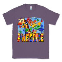 Lavender Knowledge is awesome Autism giraffe Classic Tee - FaDigitalArtStudio