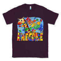 Plum Knowledge is awesome Autism giraffe Classic Tee - FaDigitalArtStudio