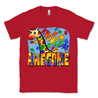 Red Knowledge is awesome Autism giraffe Classic Tee - FaDigitalArtStudio