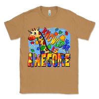 Toasted Coconut Knowledge is awesome Autism giraffe Classic Tee - FaDigitalArtStudio
