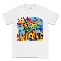White Knowledge is awesome Autism giraffe Classic Tee - FaDigitalArtStudio