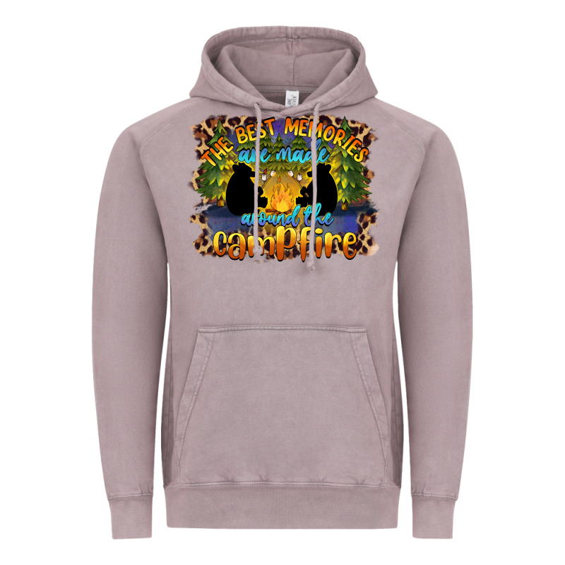 The Best Memories Are Made Around The Campfire Camping Vintage Hoodie by BarkalooDesign | Teevron