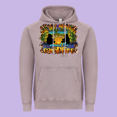 The Best Memories Are Made Around The Campfire Camping Vintage Hoodie Designed By Barkaloodesign