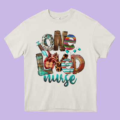 One Loved Nurse Heavy Core Tee Designed By Fadigitalartstudio