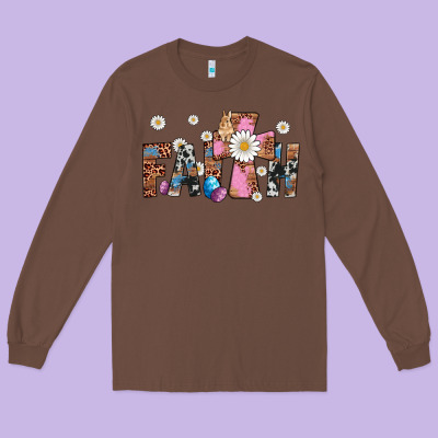 Faith Cross Long Sleeve Tee Designed By Artiststas