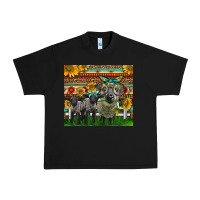 Black Western Cute Hampshire Sheep Family Urban Heavy Tee - LillyAllenDesigns