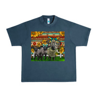 Midnight Navy Western Cute Hampshire Sheep Family Urban Heavy Tee - LillyAllenDesigns