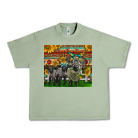 Oil Green Western Cute Hampshire Sheep Family Urban Heavy Tee - LillyAllenDesigns