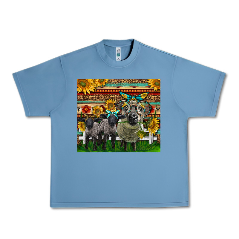 Western Cute Hampshire Sheep Family Urban Heavy Tee by LillyAllenDesigns | Teevron