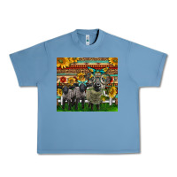 Pebble Blue Western Cute Hampshire Sheep Family Urban Heavy Tee - LillyAllenDesigns
