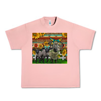 Salmon Western Cute Hampshire Sheep Family Urban Heavy Tee - LillyAllenDesigns