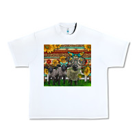White Western Cute Hampshire Sheep Family Urban Heavy Tee - LillyAllenDesigns
