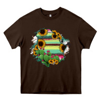 Chocolate Brown Chihuahua State Of Mexico Map Heavy Core Tee - RanaPortraitStore