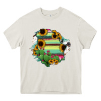 Cream Chihuahua State Of Mexico Map Heavy Core Tee - RanaPortraitStore