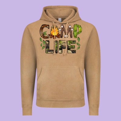 Camp Life Vintage Hoodie Designed By Barkaloodesign