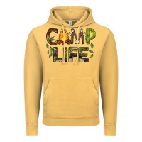 Vintage Mustard camp life Vintage Hoodie - BarkalooDesign