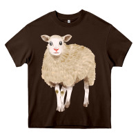 Chocolate Brown sheep Heavy Core Tee - FaDigitalArtStudio
