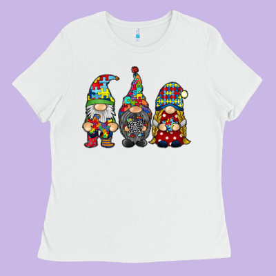 Autism Gnomies Ladies Tee Designed By Racoondesign