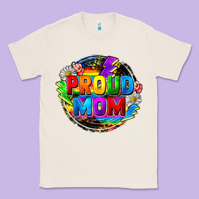 Proud Mom Lgbt Classic Tee Designed By Fadigitalartstudio