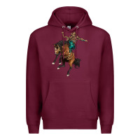 Burgundy western horse rodeo Premium Hoodie - BarkalooDesign