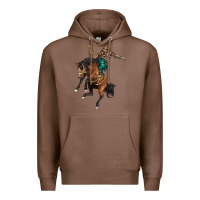 Chestnut western horse rodeo Premium Hoodie - BarkalooDesign